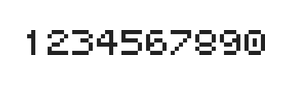 5×6数字点阵字体 ddN56AB1764