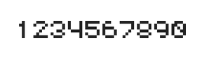 5×6数字点阵字体 ddN56AB1765