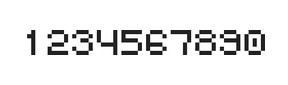 5×6数字点阵字体 ddN56AB1767