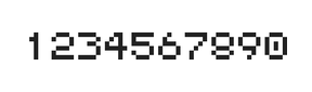 5×6数字点阵字体 ddN56AB1768