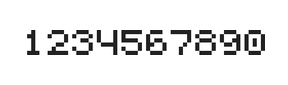 5×6数字点阵字体 ddN56AB1773
