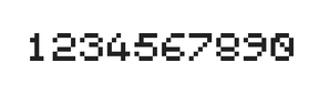 5×6数字点阵字体 ddN56AB1774