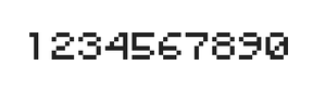 5×6数字点阵字体 ddN56AB1776