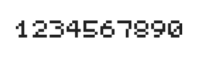 5×6数字点阵字体 ddN56AB1778