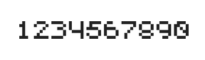 5×6数字点阵字体 ddN56AB1786