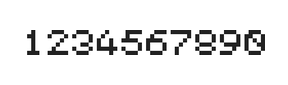 5×6数字点阵字体 ddN56AB1787