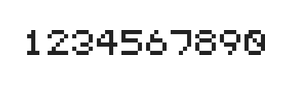 5×6数字点阵字体 ddN56AB1789