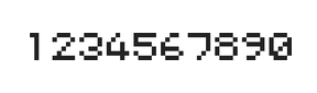 5×6数字点阵字体 ddN56AB1790