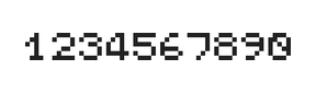 5×6数字点阵字体 ddN56AB1791