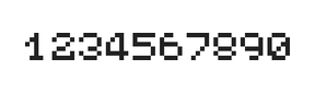 5×6数字点阵字体 ddN56AB1792