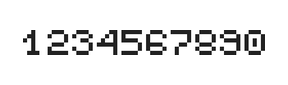 5×6数字点阵字体 ddN56AB1796
