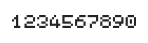 5×6数字点阵字体 ddN56AB1797