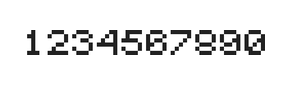 5×6数字点阵字体 ddN56AB1800