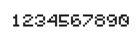 5×6数字点阵字体 ddN56AB1801