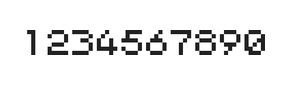5×6数字点阵字体 ddN56AB1804