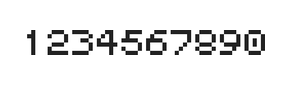5×6数字点阵字体 ddN56AB1808