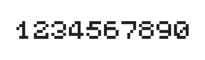 5×6数字点阵字体 ddN56AB1831