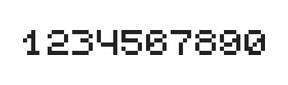 5×6数字点阵字体 ddN56AB1832