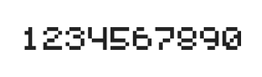 5×6数字点阵字体 ddN56AB1835