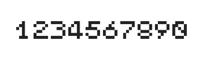 5×6数字点阵字体 ddN56AB1837