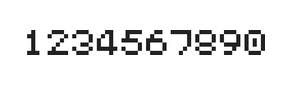 5×6数字点阵字体 ddN56AB1842