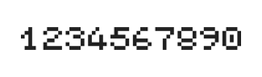5×6数字点阵字体 ddN56AB1846