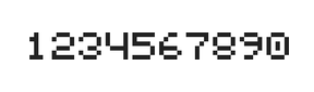 5×6数字点阵字体 ddN56AB1848