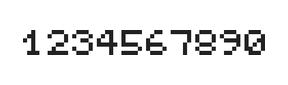 5×6数字点阵字体 ddN56AB1849