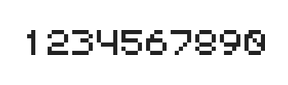 5×6数字点阵字体 ddN56AB1853