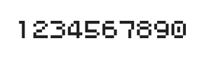 5×6数字点阵字体 ddN56AB1855