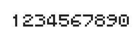 5×6数字点阵字体 ddN56AB1859