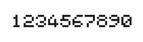 5×6数字点阵字体 ddN56AB1867