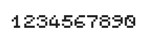 5×6数字点阵字体 ddN56AB1868