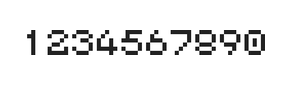 5×6数字点阵字体 ddN56AB1869