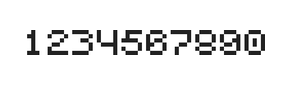 5×6数字点阵字体 ddN56AB1871