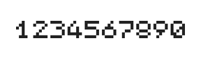 5×6数字点阵字体 ddN56AB1873