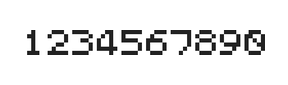 5×6数字点阵字体 ddN56AB1874