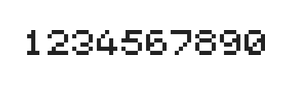 5×6数字点阵字体 ddN56AB1875