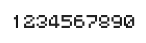 5×6数字点阵字体 ddN56AB1879