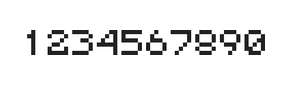 5×6数字点阵字体 ddN56AB1880