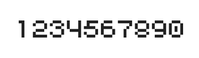 5×6数字点阵字体 ddN56AB1882