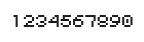 5×6数字点阵字体 ddN56AB1884