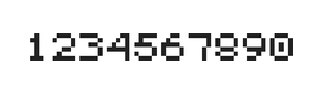 5×6数字点阵字体 ddN56AB1889
