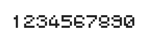 5×6数字点阵字体 ddN56AB1892
