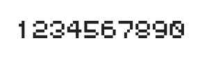5×6数字点阵字体 ddN56AB1894