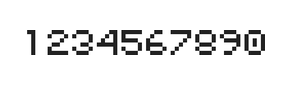 5×6数字点阵字体 ddN56AB1895