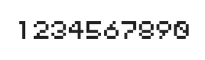 5×6数字点阵字体 ddN56AB1897