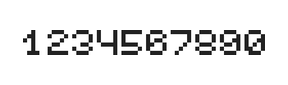 5×6数字点阵字体 ddN56AB1898