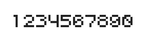 5×6数字点阵字体 ddN56AB1904