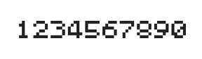 5×6数字点阵字体 ddN56AB1907